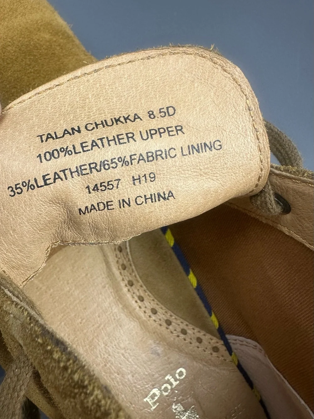 Polo Ralph Lauren Talan Chukka Boots Mens 8.5D Desert Tan Suede Desert Boots